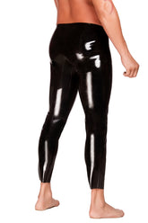 Saxenfelt Black Latex Leggings with Sleeve in Medium Size for Men Default Title Mens Latex